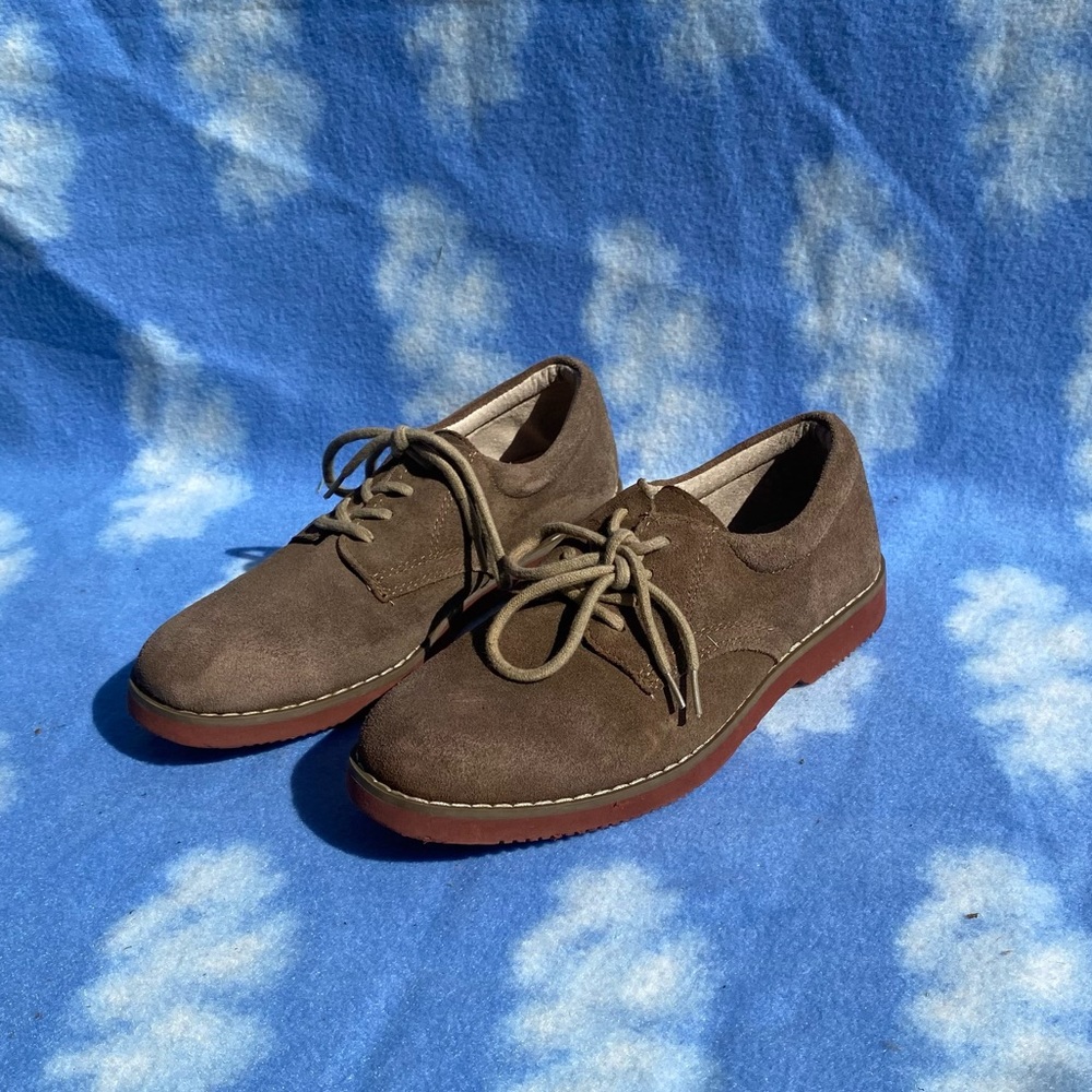Brown Buck Suede Oxfords